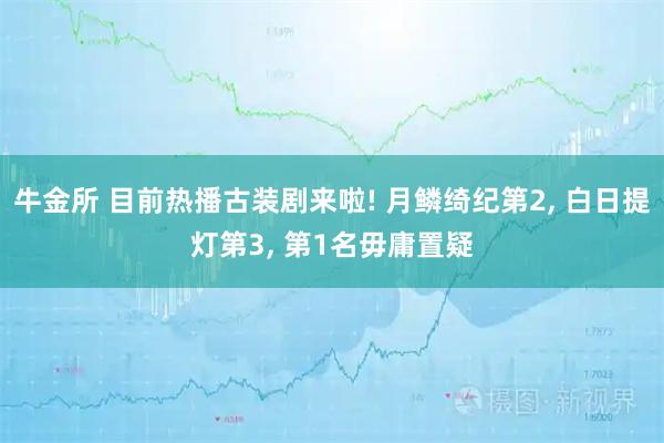 牛金所 目前热播古装剧来啦! 月鳞绮纪第2, 白日提灯第3, 第1名毋庸置疑